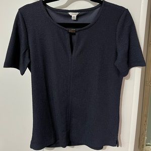 Calvin Klein top. Size S. Navy blue. Very gently used.